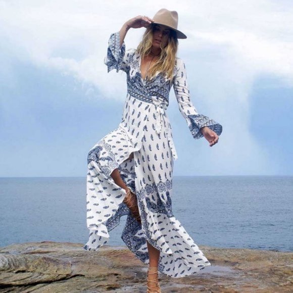 Boho Chic PRINT MAXI DRESS - Picture 4 of 6
